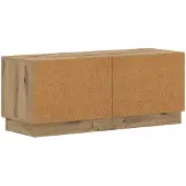 Syfax Meuble TV en bois stratifié imitation chêne artisanal