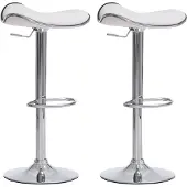 BellaFurn Tabouret de bar Shanghai - Pivotant et réglable | Blanc