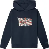 Pepe Jeans Union Jack Hoodie Bleu 14 Years Garçon