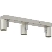 vidaXL Projecteur de plafond avec spots Nickel 38 x 6,5 x 11,5 cm Métal