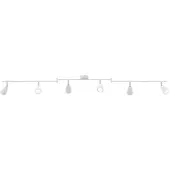 vidaXL Spot de plafond avec projecteurs Blanc 176,5 x 12,5 x 13,5 cm Métal