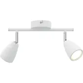 vidaXL Spot de plafond avec spots Blanc 25.5 x 8 x 16 cm Métal