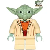 LEGO Minifigurine Yoda - Clone Wars, cheveux blancs – Star Wars (sw0685) – neuve