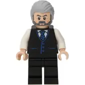 LEGO Minifigurine Alfred Pennyworth, gilet noir, cheveux gris clair (référence sh0789)