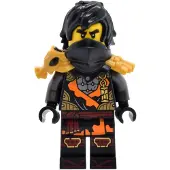 LEGO Minifigurine Cole - Dragons Rising, tunique avec bretelle et pendentif (njo0970)