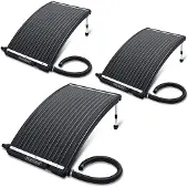Monzana 3x Panneau de chauffage solaire 110x69x14cm pour piscine