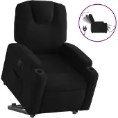 vidaXL Fauteuil relax releveur électrique noir tissu