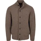 Barbour Gilet Zippé Laine Marron