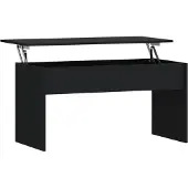 vidaXL Table basse noire 102x50,5x52,5 cm Bois composite