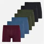Resterods lot de 7 caleçons boxeurs en coton Homme Multicolour