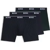 BOSS Boxers 'Power Des' bleu marine / vert foncé / blanc