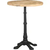 vidaXL Table de bistrot Ø60x76 cm Bois de manguier rugueux