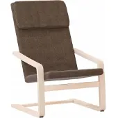 vidaXL Fauteuil relax brun foncé Tissu
