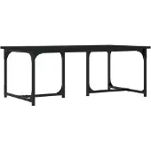 vidaXL Table basse noire 90x50x35 cm bois composite