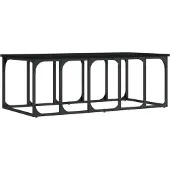 vidaXL Table basse noire 100x50x35,5 cm Bois composite