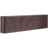 vidaXL -Planungsbox 260x40x68 cm Pulver -bezogener Stahlbraun