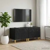 Prolenta Maison Exclusive - Meuble TV noir en bois composite