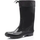 Ladeheid Bottes en caoutchouc pour femmes LA-968 (noir/noir, 39)