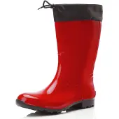Ladeheid Bottes en caoutchouc pour femmes LA-968 (rouge/noir, 39)