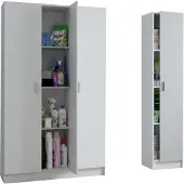 Dmora Sinnai - Armoire Multiusage Grande, 146x180h cm Blanc, Modulable