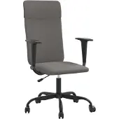 vidaXL Chaise de bureau Réglable en hauteur Tissu gris foncé