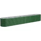 vidaXL Parterre surélevé Acier revêtu par poudre 260x40x36 cm Vert