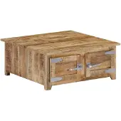 vidaXL Table basse 70x70x30 cm en bois massif de manguier