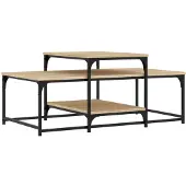 vidaXL Table basse chêne Sonoma 102x60x45 cm Bois composite