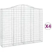 vidaXL Gabions 4 pcs voûtés 200x30x160/180 cm en fer