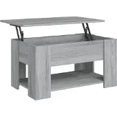 vidaXL Table basse-79x49x41-cm-travaillé-bois-gris-sonoma-chêne-couleur