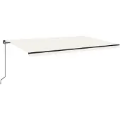 vidaXL Store banne rétractable avec LED 500x300 cm Crème