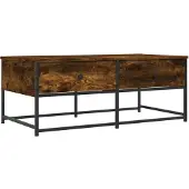 vidaXL Table basse chêne fumé 100x51x40 cm bois composite