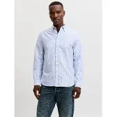 Jack & Jones Chemise 'JPRBLUHARVEY' bleu marine / bleu clair / blanc