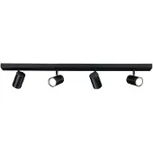 LEDVION Spot LED Plafond Noir 4 spot Rectangulaire GU10 3W blanc neutre