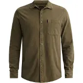 PME Legend Chemise 'Shirt with garment-dye wash and chest pocket' vert