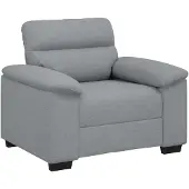 vidaXL Fauteuil gris clair 60 cm tissu
