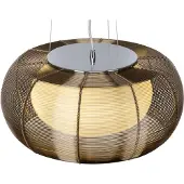 Home24 BRILLIANT Lampe Relax suspension 40cm bronze/chrome | 2x A60, E27, 30W, g.f. Lampes normales n. ent. | Réglable en hauteur / Câble raccourcissable | Convient aux ampoules LED