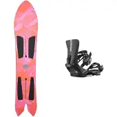 Burton - Packs (snowboard + fix) - Snowboard freeride - Pack Ft Channelsurfer 2026 en Bois - Rose