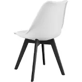 Leobert Chaise - - Mark - Blanc/Pieds Noirs - 49 X 43 X 82 Cm