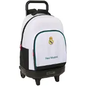 Safta Real Madrid 26/27 33l Wheeled Backpack Blanc Enfants