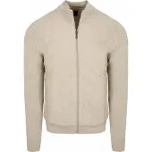 Casamoda Gilet Zippé Hybride Matelassé Taupe