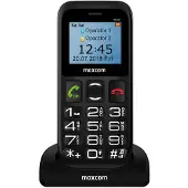 Maxcom Phone 2G Dual SIM 1.77" Botao SOS USB-C Desktop Charger Noir MM426