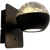Steinhauer Lampe murale LED Belluno noir avec verre - ajustable