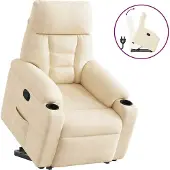 Syfax Fauteuil relax releveur Beige Tissu microfibre