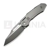 We Knife Couteau pliant Bogey, Gray Titanium, Stonewash/Satin
