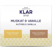 Klar 's set cadeau shampooing solide & après-shampooing muscade & vanille