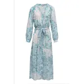 Salsa Jeans 21011444 Long Sleeve Midi Dress Bleu S Femme
