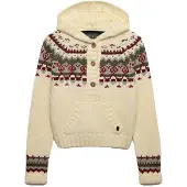 Superdry Sweat à Capuche Fairisle 1/2 Button Hoodie