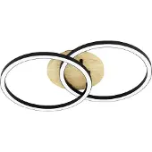 Eglo LOMALTAS-Z Applique/plafonnier Lampe éclairage - L58 x l35 x H8,5cm - noir, marron - 4X8W incl. - IP20