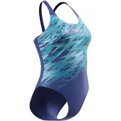 Speedo Hyperboom Placement Swimsuit Bleu 38 Femme
